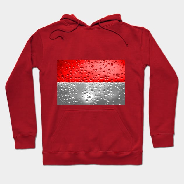 Flag of Indonesia - Raindrops Hoodie by DrPen